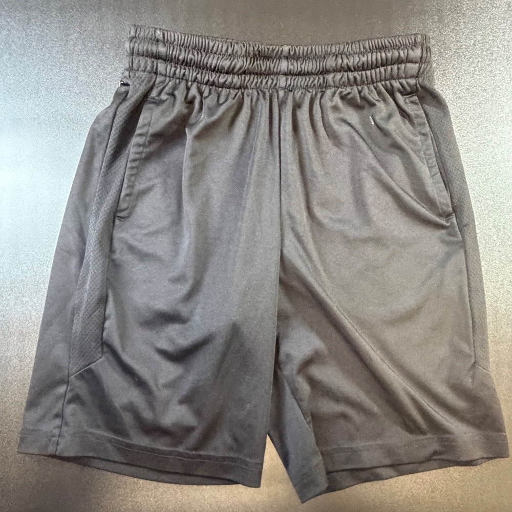 DR-TEK Boys Athletic Shorts Black Mesh Pockets Elastic Waist Size M 10-12 - Picture 1 of 6